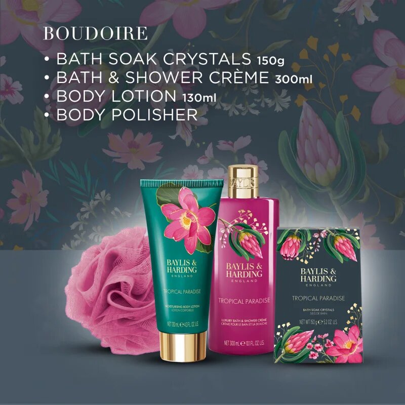 Baylis & Harding Boudoire Tropical Paradise подаръчен комплект метална кутия