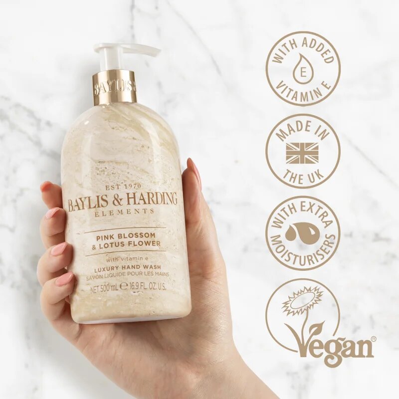 Baylis & Harding Elements Pink Blossom & Lotus Flower течен сапун за ръце 500 мл.