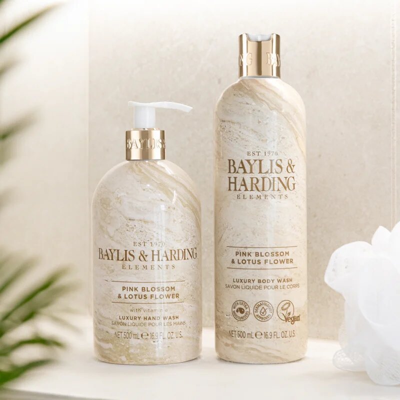 Baylis & Harding Elements Pink Blossom & Lotus Flower течен сапун за ръце 500 мл.