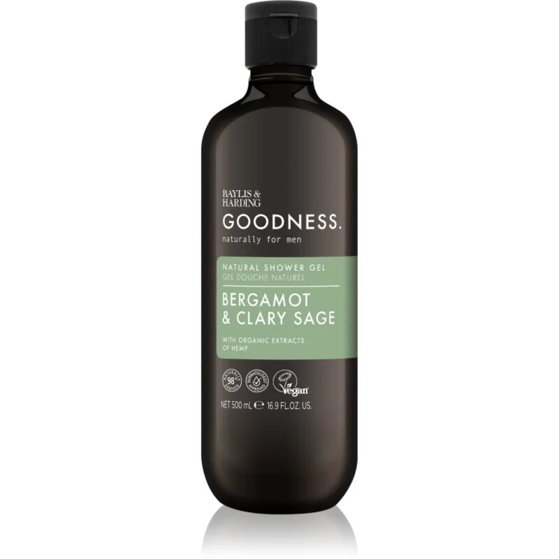 Baylis & Harding Goodness Bergamot & Clary Sage душ-гел за мъже 500 мл.