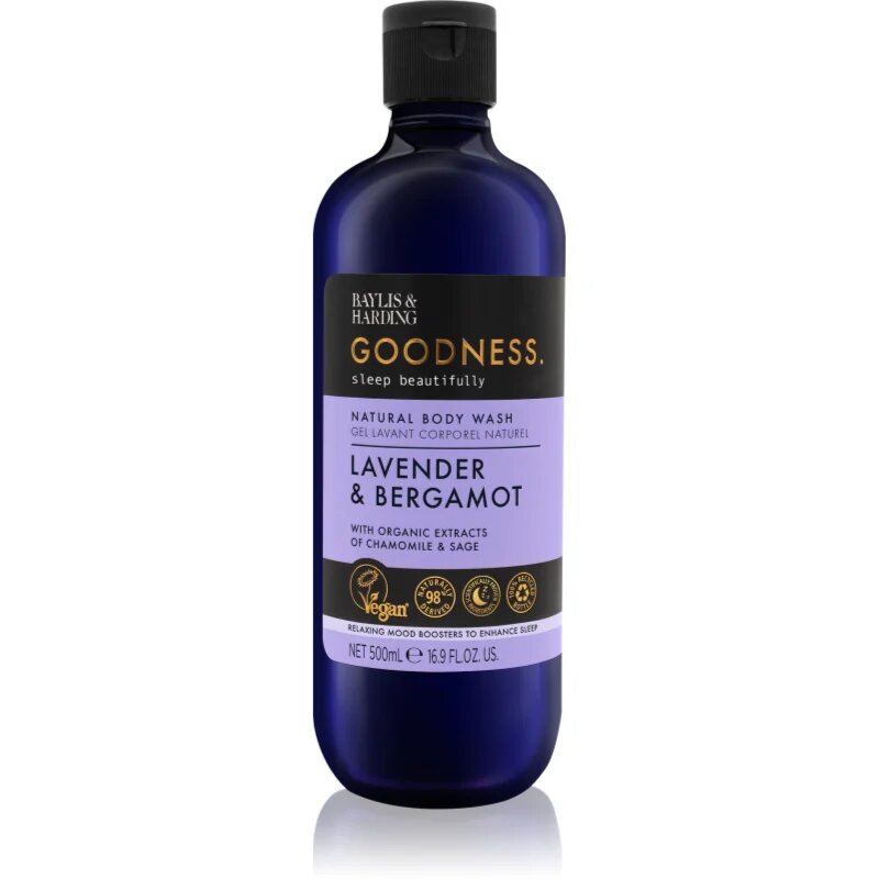 Baylis & Harding Goodness Sleep Beautifully анти- стрес душ гел за спокоен сън Lavender & Bergamot 500 мл.