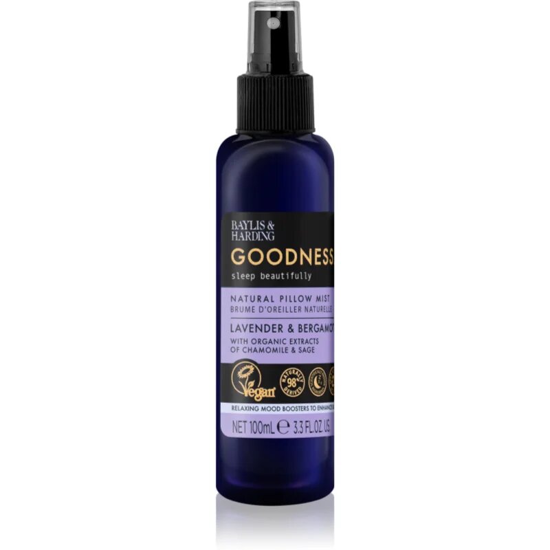 Baylis & Harding Goodness Sleep Beautifully Мъгла за възглавница за спокоен сън Lavender & Bergamot 100 мл.