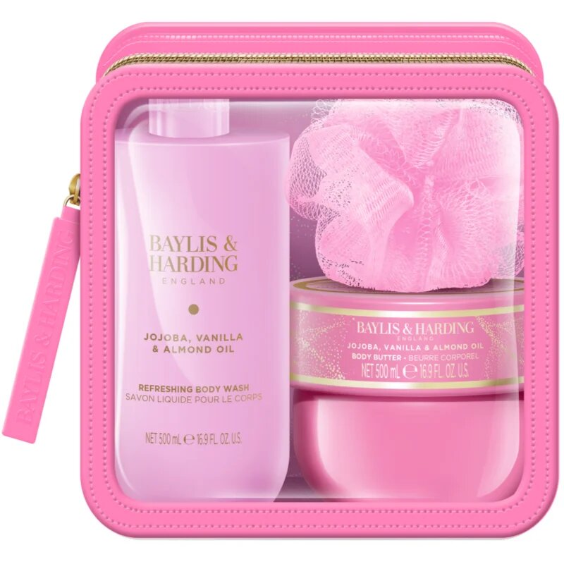 Baylis & Harding Jojoba Vanilla & Almond Oil подаръчен комплект на път