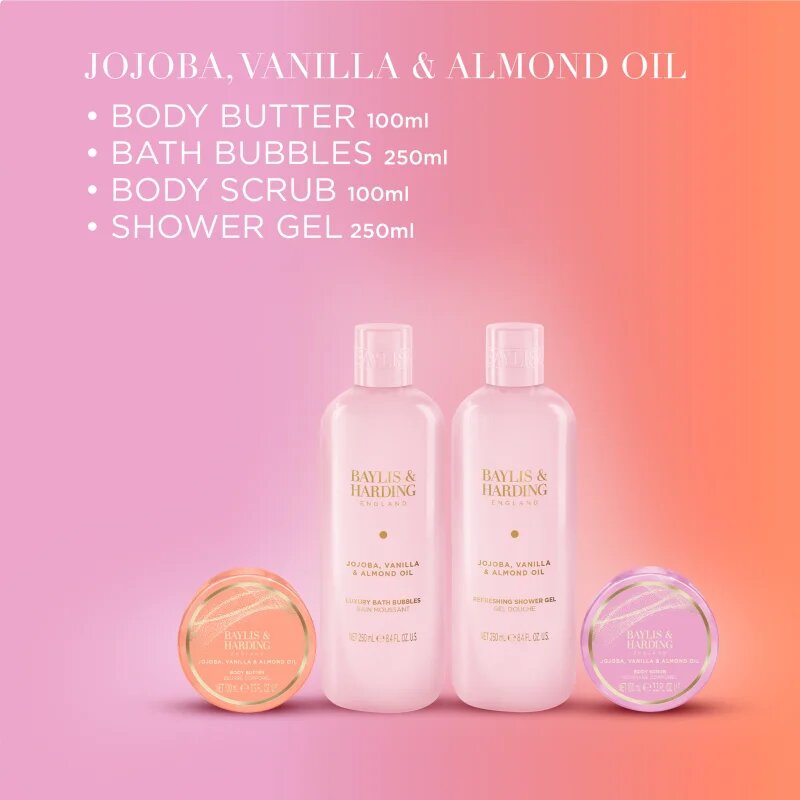 Baylis & Harding Jojoba Vanilla & Almond Oil подаръчен комплект за тяло