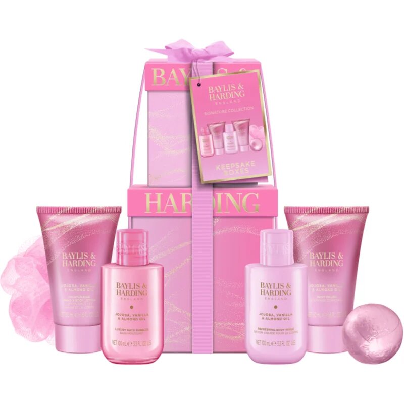 Baylis & Harding Jojoba Vanilla & Almond Oil подаръчен комплект за тяло с бадемово масло