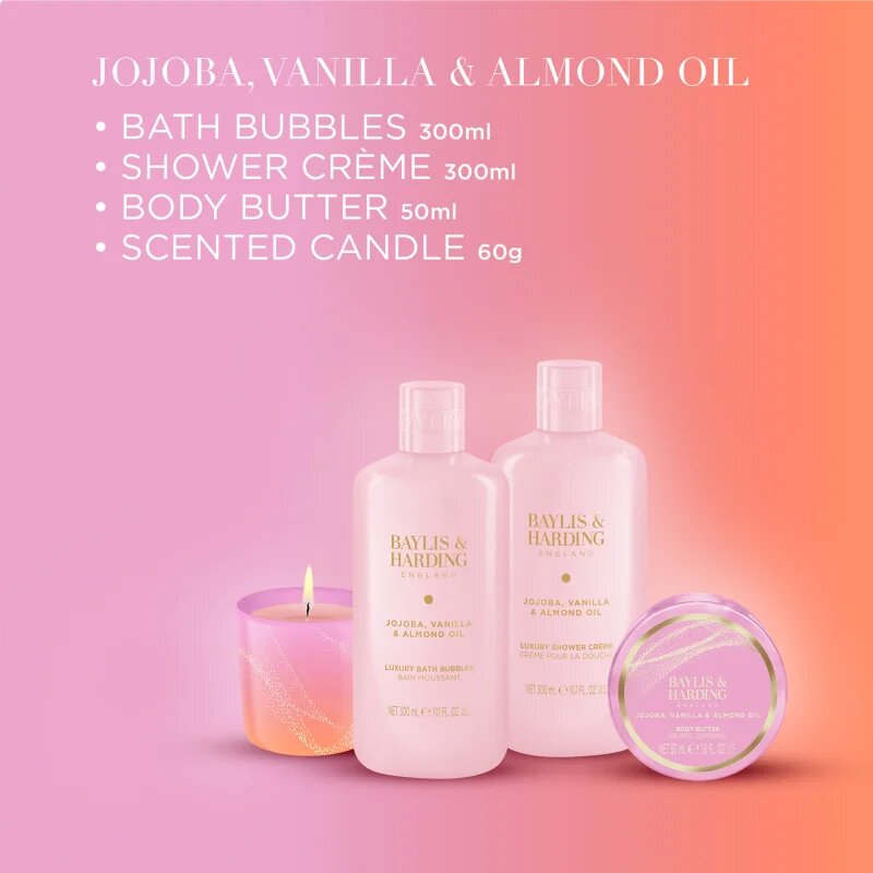 Baylis & Harding Jojoba Vanilla & Almond Oil подаръчен комплект за вана