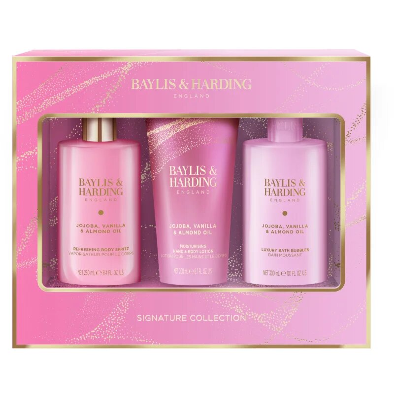 Baylis & Harding Jojoba Vanilla & Almond Oil подаръчен комплект за жени с бадемово масло