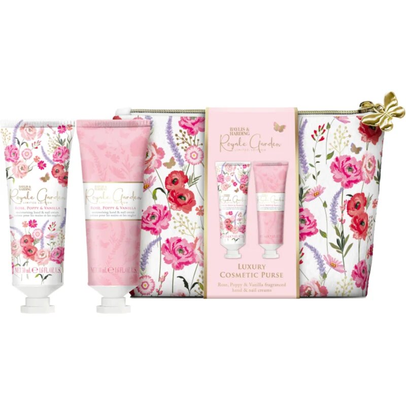 Baylis & Harding Royale Garden Rose Poppy & Vanilla подаръчен комплект козметична чантичка