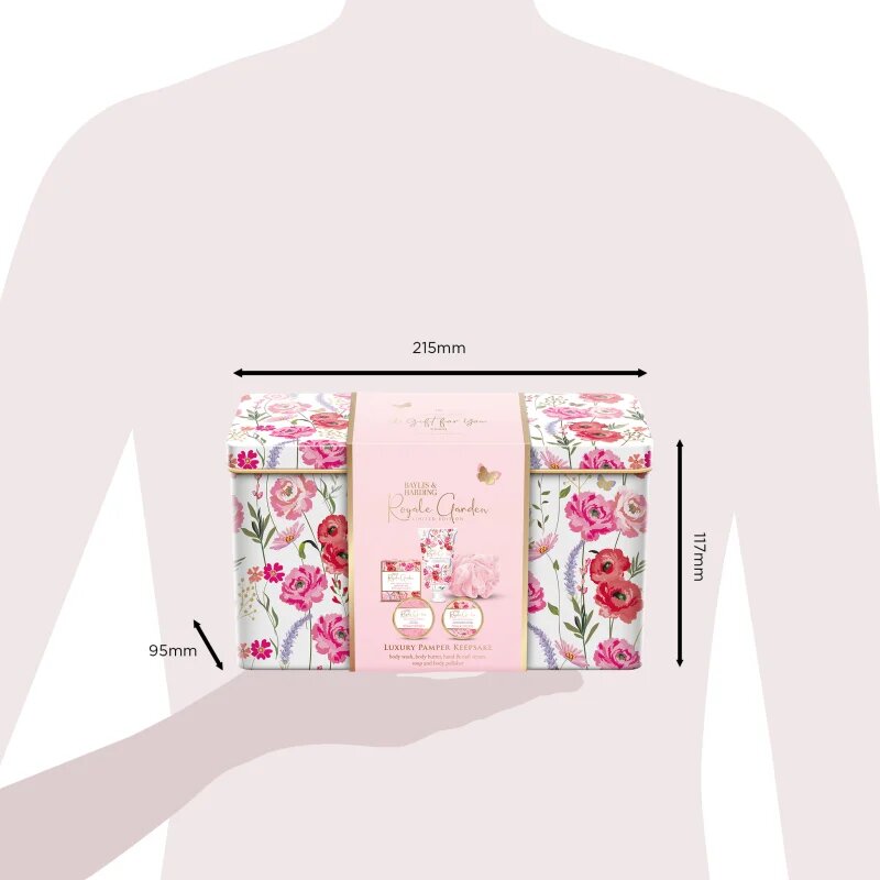 Baylis & Harding Royale Garden Rose Poppy & Vanilla подаръчен комплект метална кутия