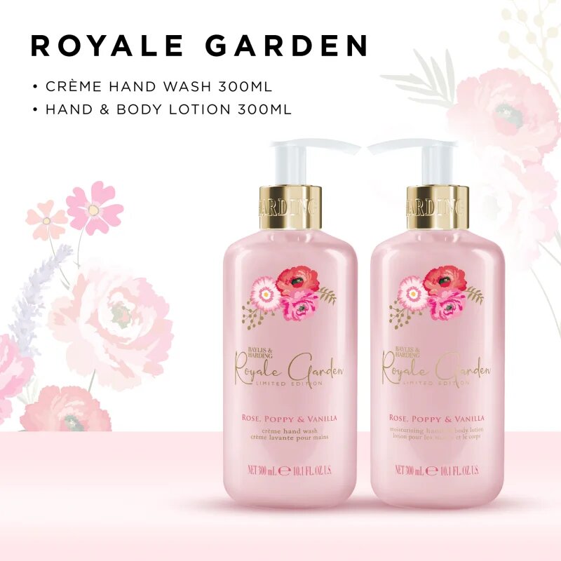 Baylis & Harding Royale Garden Rose Poppy & Vanilla подаръчен комплект за ръце