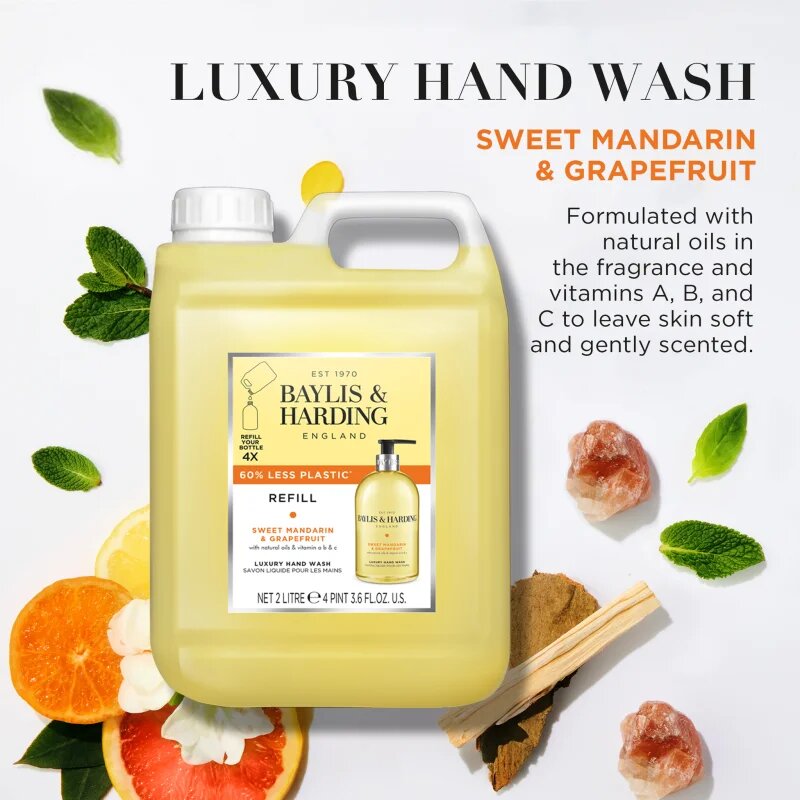 Baylis & Harding Sweet Mandarin & Grapefruit течен сапун за ръце пълнител Refill 2000 мл.