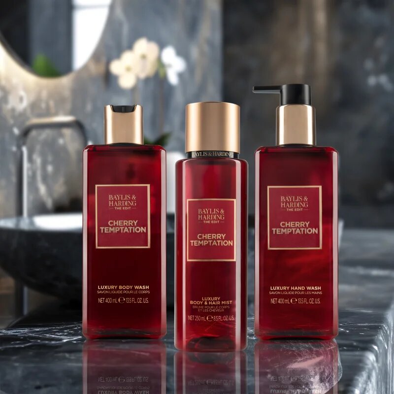 Baylis & Harding The Edit Cherry Temptation парфюмиран спрей за тяло за жени Cherry Jasmin & Sandalwood 250 мл.