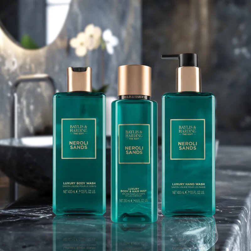 Baylis & Harding The Edit Neroli Sands парфюмиран спрей за тяло за жени Neroli Bergamot & Orange Blossom 250 мл.