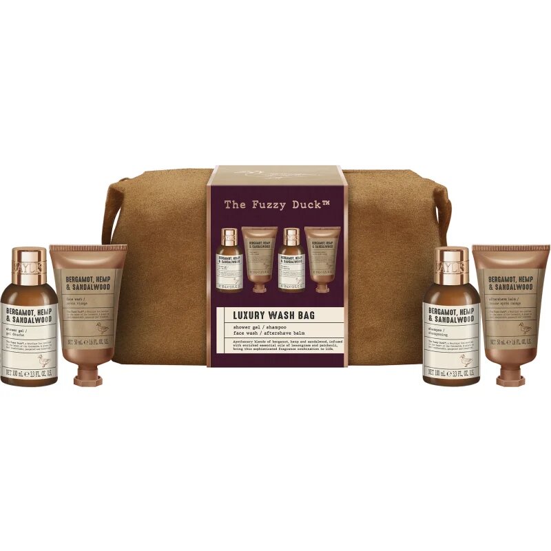 Baylis & Harding The Fuzzy Duck Bergamot Hemp & Sandalwood подаръчен комплект на път
