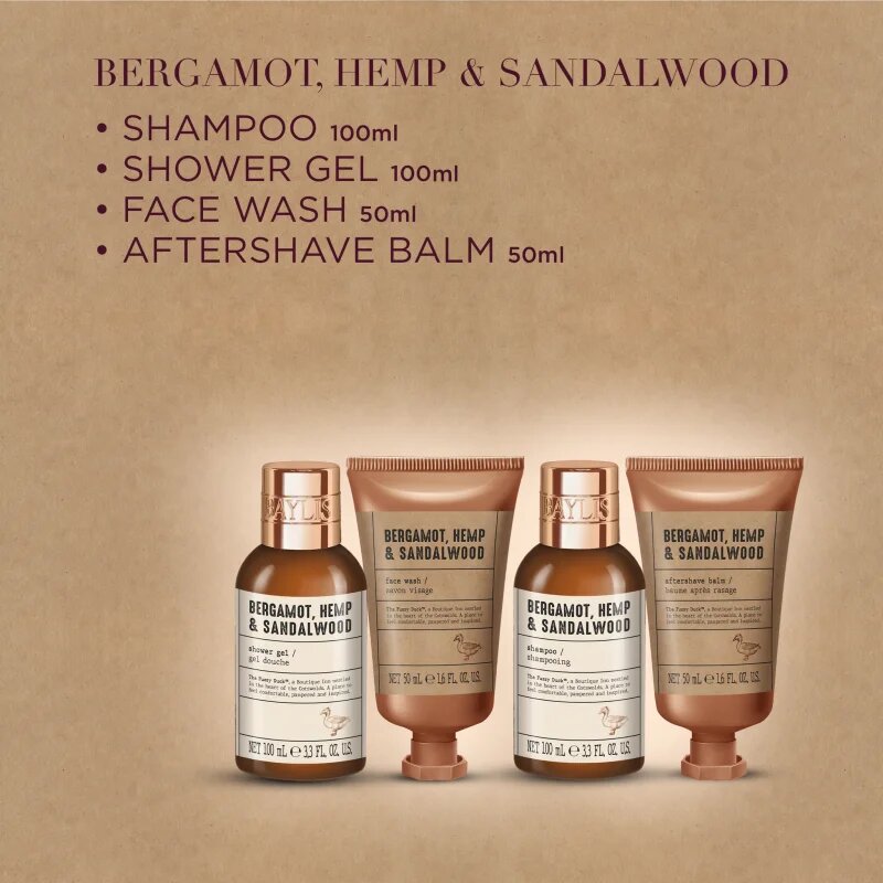 Baylis & Harding The Fuzzy Duck Bergamot Hemp & Sandalwood подаръчен комплект на път