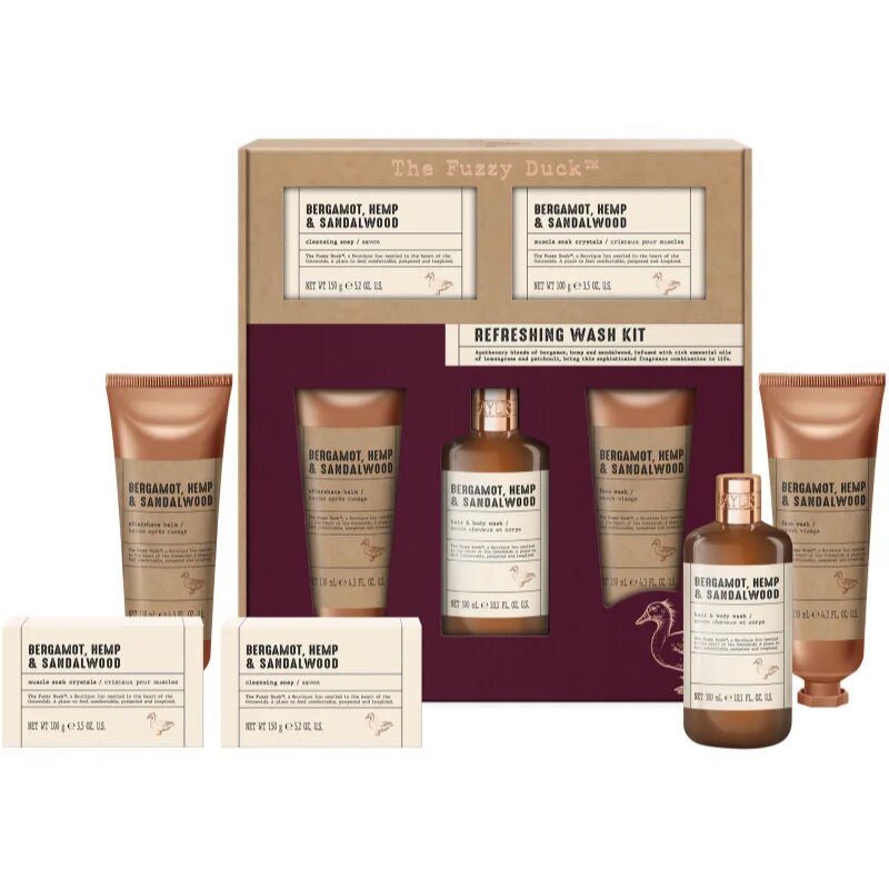 Baylis & Harding The Fuzzy Duck Bergamot Hemp & Sandalwood подаръчен комплект за мъже