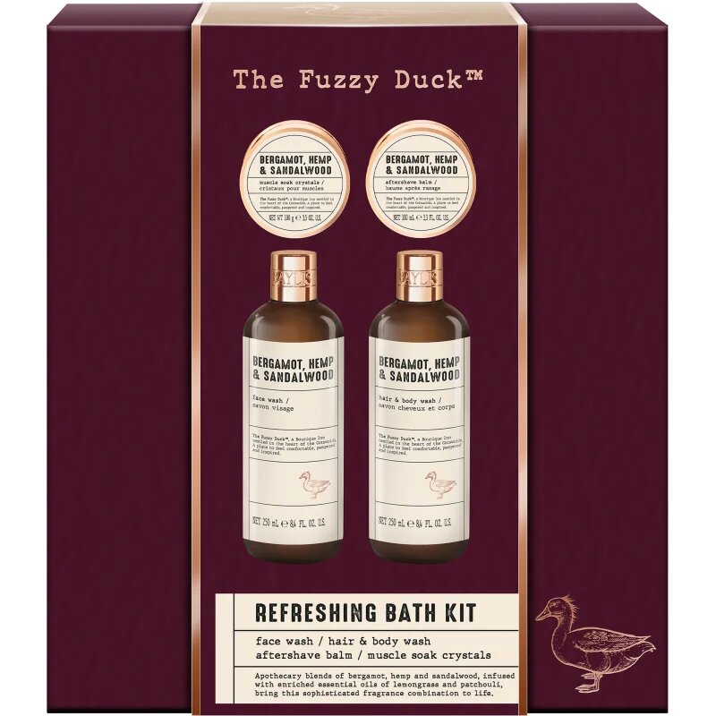 Baylis & Harding The Fuzzy Duck Bergamot Hemp & Sandalwood подаръчен комплект за мъже
