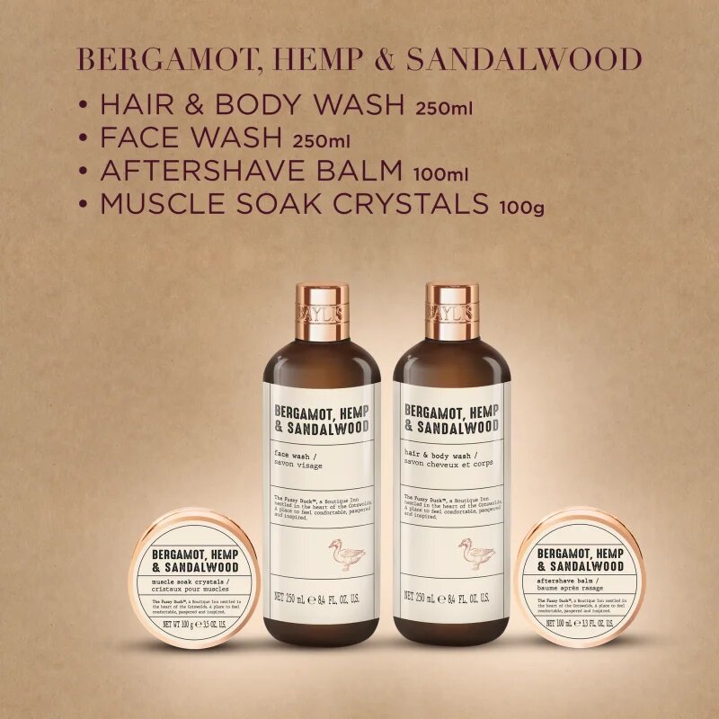 Baylis & Harding The Fuzzy Duck Bergamot Hemp & Sandalwood подаръчен комплект за мъже