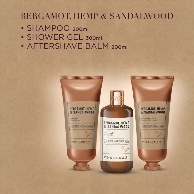 Baylis & Harding The Fuzzy Duck Bergamot Hemp & Sandalwood подаръчен комплект за мъже