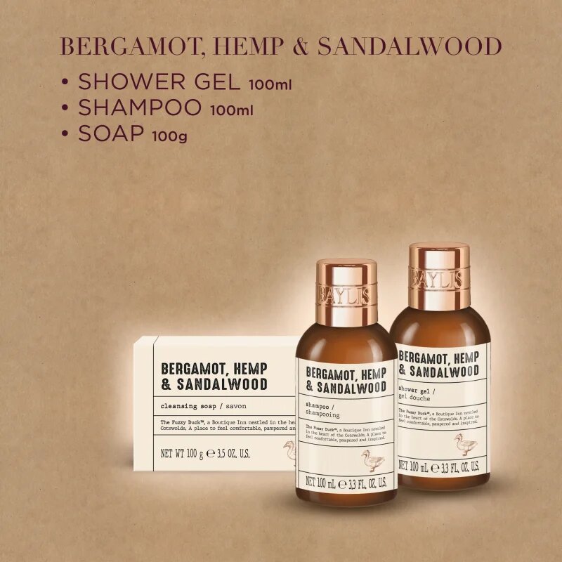 Baylis & Harding The Fuzzy Duck Bergamot Hemp & Sandalwood подаръчен комплект за мъже