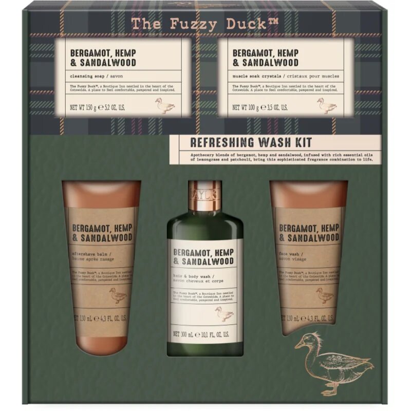 Baylis & Harding The Fuzzy Duck Bergamot Hemp & Sandalwood подаръчен комплект за мъже