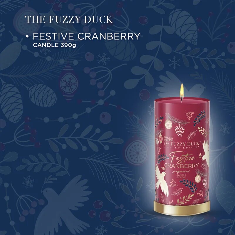 Baylis & Harding The Fuzzy Duck Winter Wonderland ароматна свещ аромати Cranberry 390 гр.