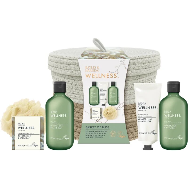 Baylis & Harding Wellness. Energise подаръчен комплект Ginger Lime & Basil Leaf