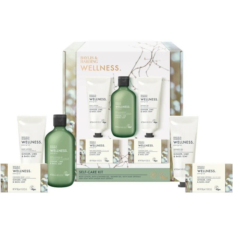 Baylis & Harding Wellness. Energise подаръчен комплект Ginger Lime & Basil Leaf