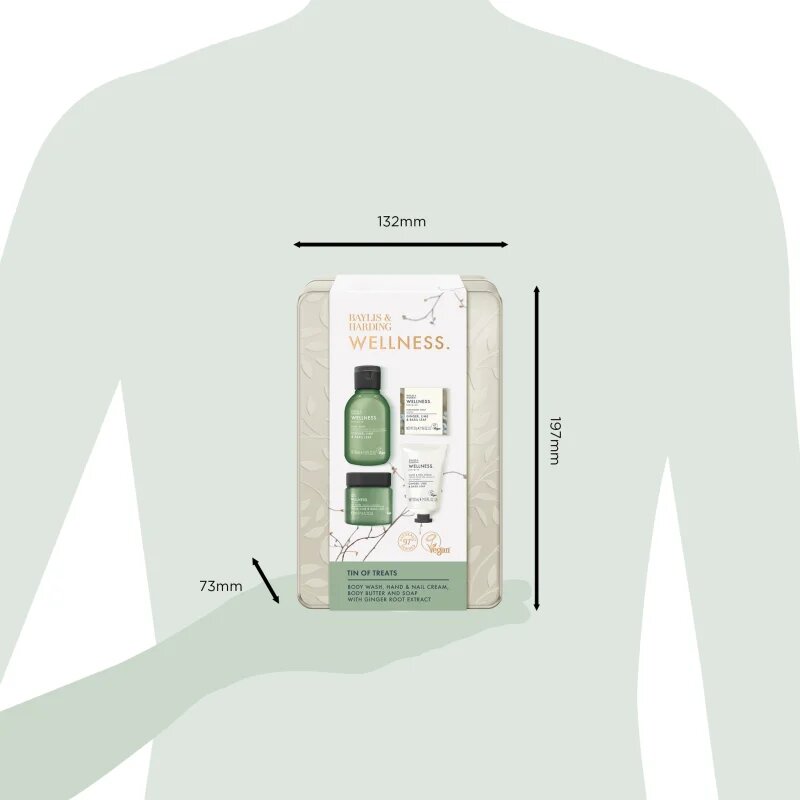 Baylis & Harding Wellness. Energise подаръчен комплект за тяло Ginger Lime & Basil Leaf