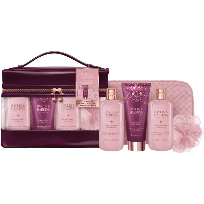 Baylis & Harding Wild Cherry & Vanilla подаръчен комплект козметична чантичка