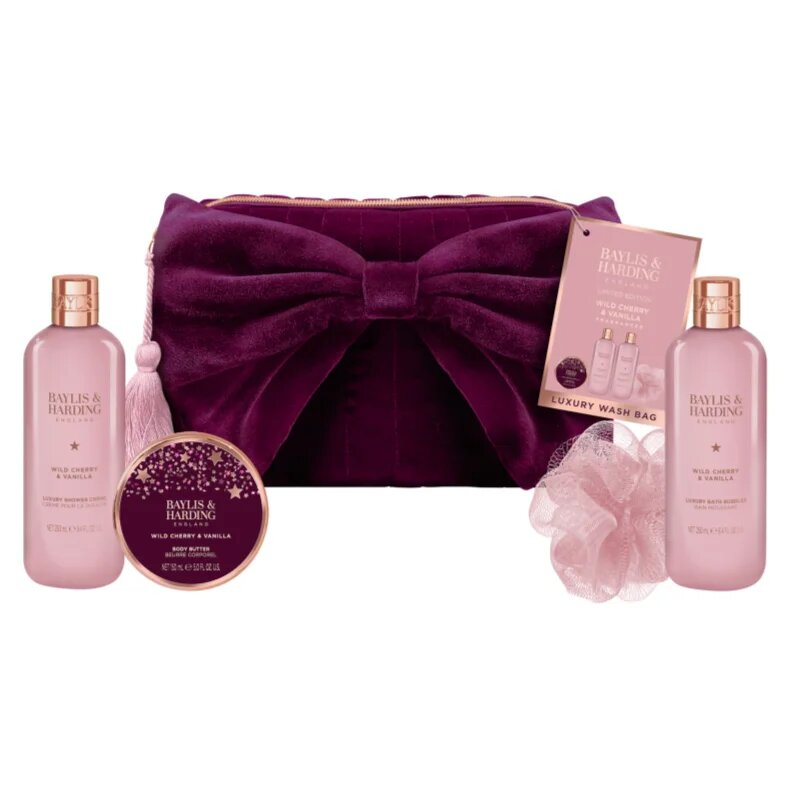 Baylis & Harding Wild Cherry & Vanilla подаръчен комплект козметична чантичка