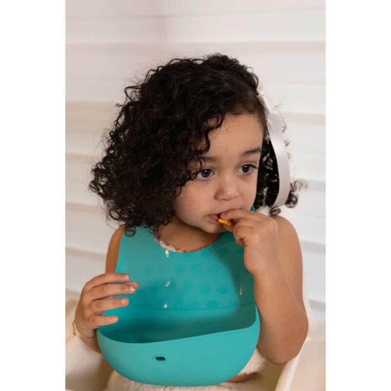 BBLÜV Pöket лигавник с лъжичка Grey/Aqua 2 бр.