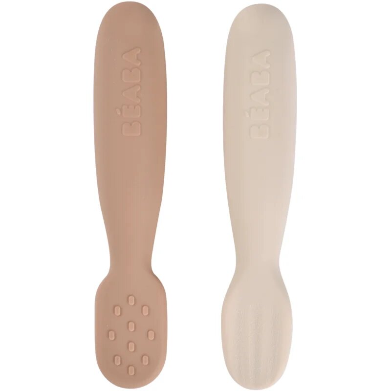 Beaba Silicone Pre-Spoons 2 Pack лъжичка Praline / Clay 4m+ 2 бр.
