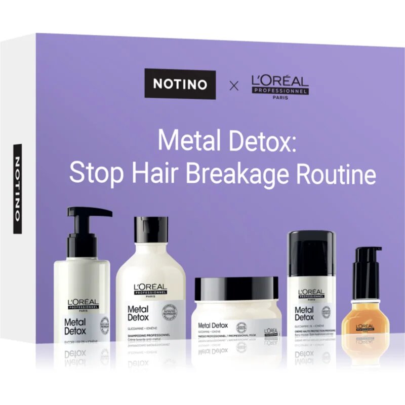Beauty Discovery Box Notino × L'Oréal Professionnel –⁠⁠⁠⁠⁠⁠ Metal Detox: Stop Hair Breakage Routine комплект за жени