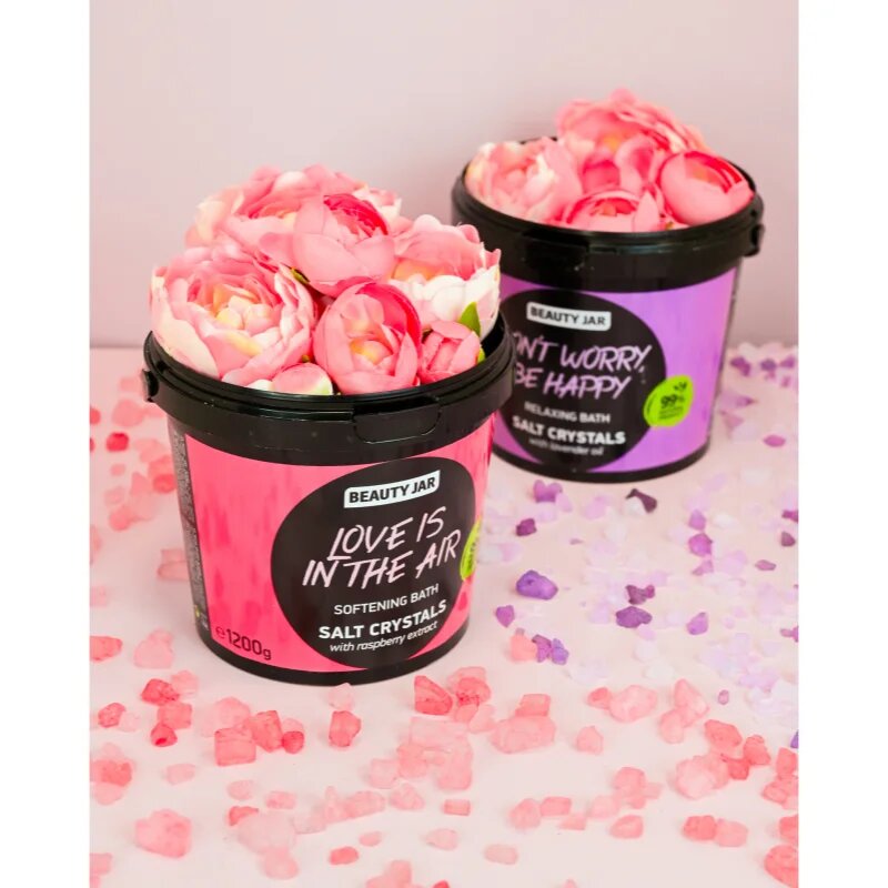 Beauty Jar Don't Worry Be Happy сол за релаксираща вана с екстракт от лавандула 1.2 кг