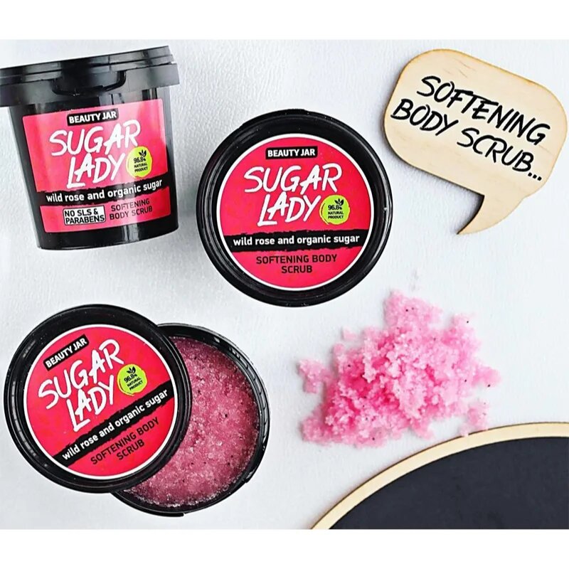 Beauty Jar Sugar Lady пилинг за тяло с аромат на малини 180 гр.