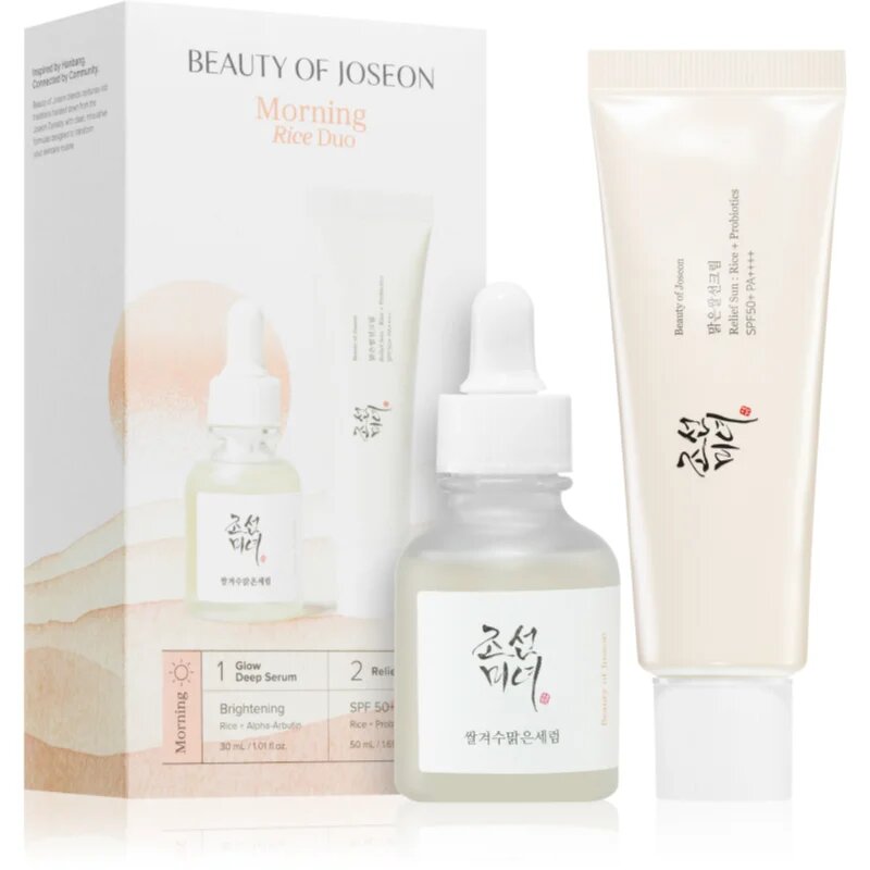 Beauty Of Joseon Morning Rice Duo Set комплект да уеднакви цвета на кожата