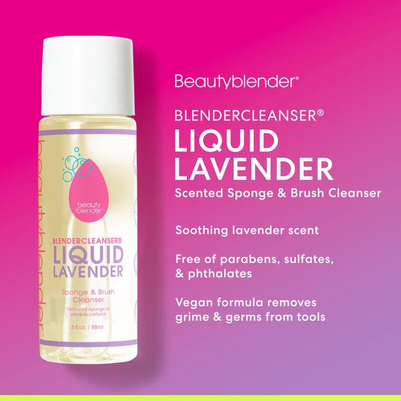 beautyblender® Blendercleanser Liquid Lavender течен продукт за почистване на гъби за грим 90 мл.