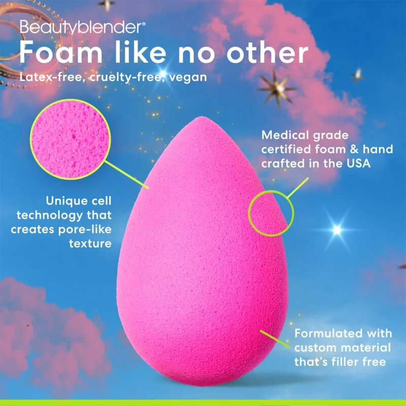 beautyblender® Stardust Blend & Bake Set гъба за фон дьо тен + опаковка 2 бр.