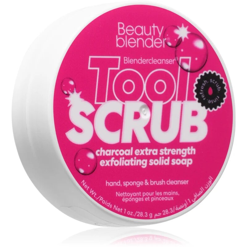 beautyblender® Tool Scrub Charcoal Твърдо почистващо средство за гъби и четки за грим 28.3 гр.
