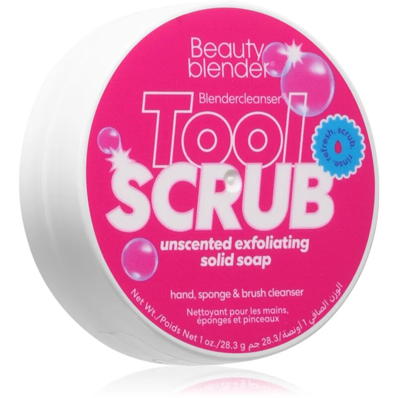beautyblender® Tool Scrub Unscented Твърдо почистващо средство за гъби и четки за грим 28.3 гр.