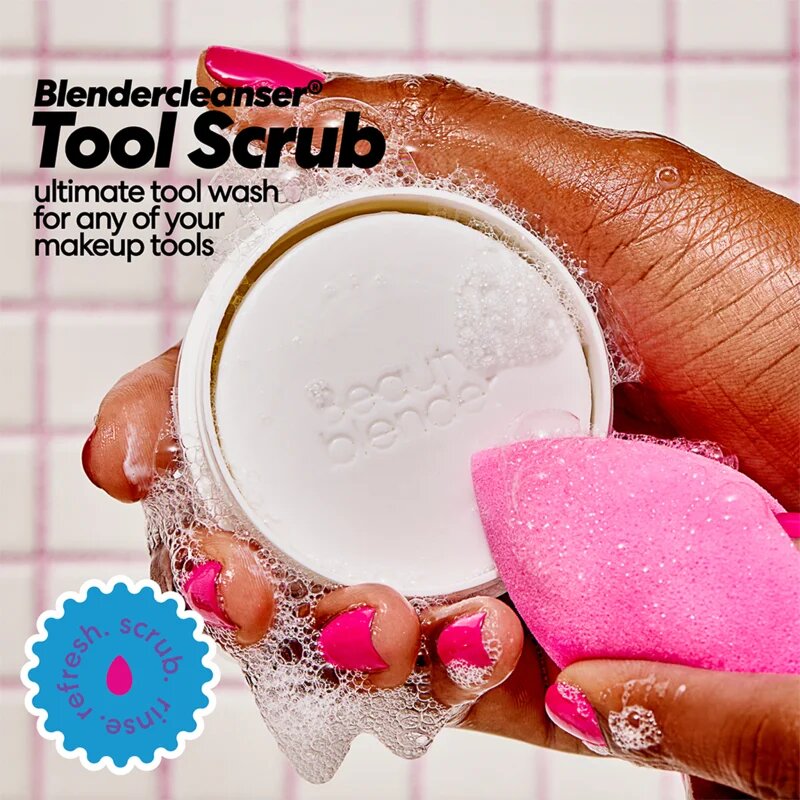 beautyblender® Tool Scrub Unscented Твърдо почистващо средство за гъби и четки за грим 28.3 гр.