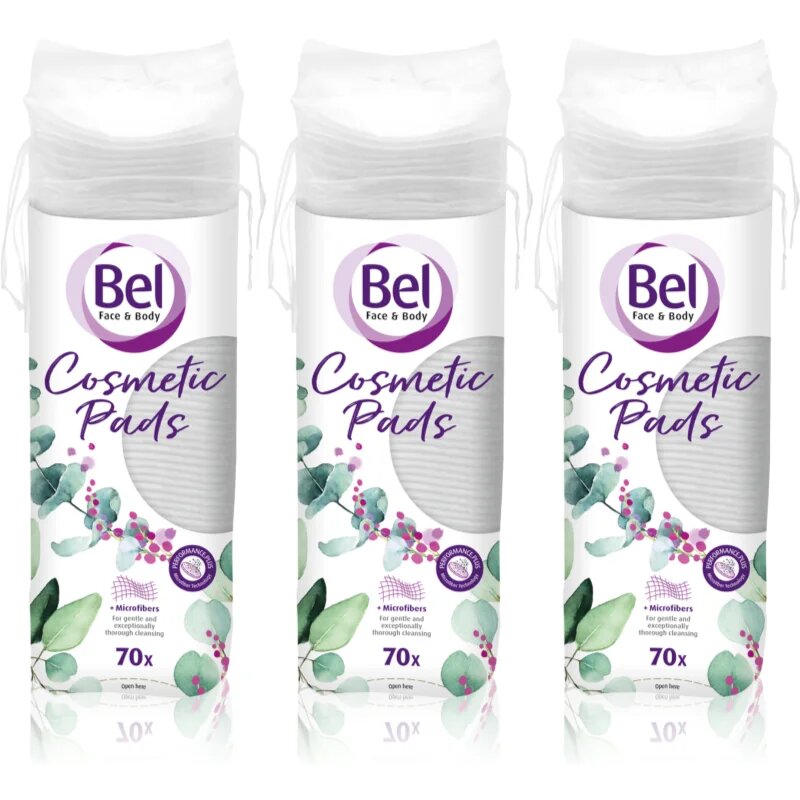 Bel Face & Body тампони за почистване на грим изгодна опаковка 3x70 бр.