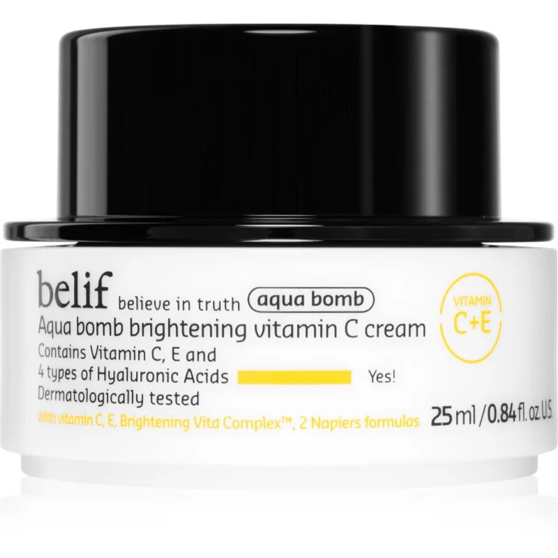 belif Aqua Bomb Brightening Vitamin C Cream озаряващ крем с хидратиращ ефект 25 мл.
