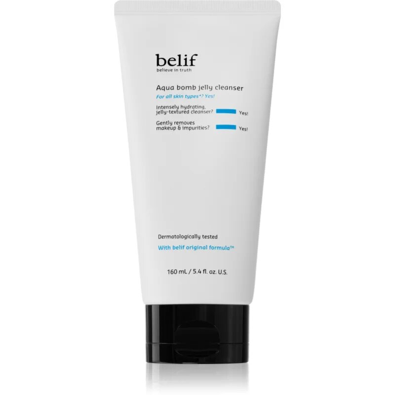 belif Aqua Bomb Jelly Cleanser овлажняващ почистващ гел с успокояващ ефект 160 мл.