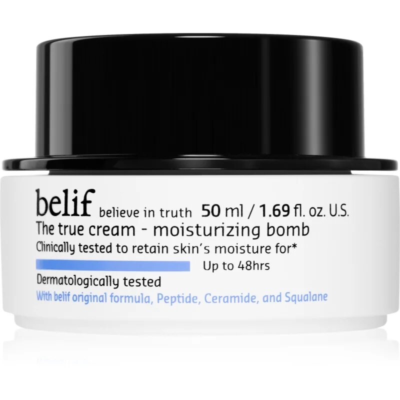 belif The True Cream Moisturizing Bomb дълбоко хидратиращ крем в дълбочина s ceramidy a peptidy 50 мл.