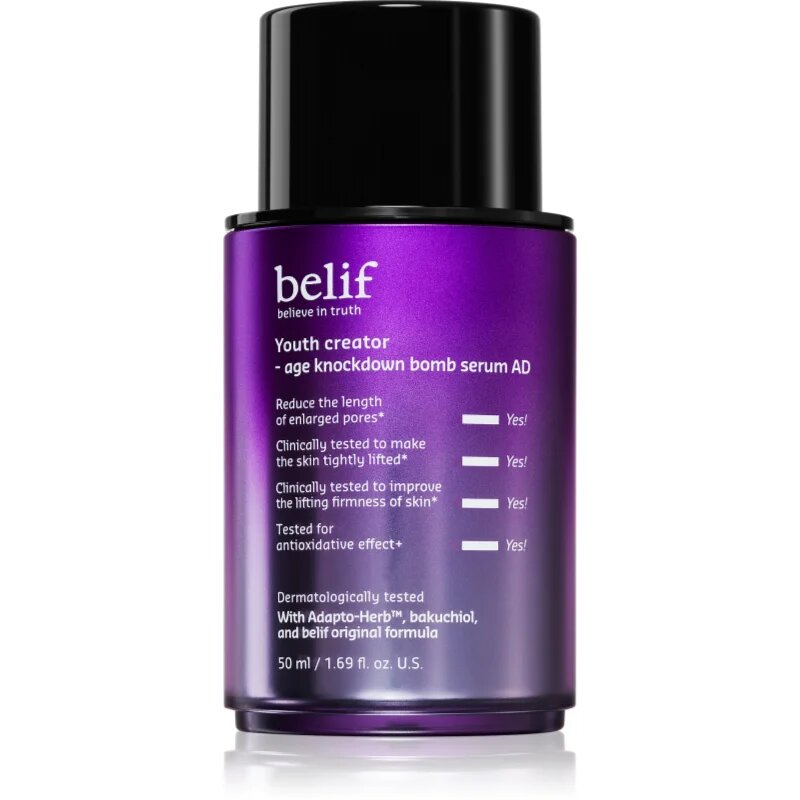 belif Youth Creator Age Knockdown Bomb Serum серум против бръчки за хидратиране и изпъване на кожата 50 мл.