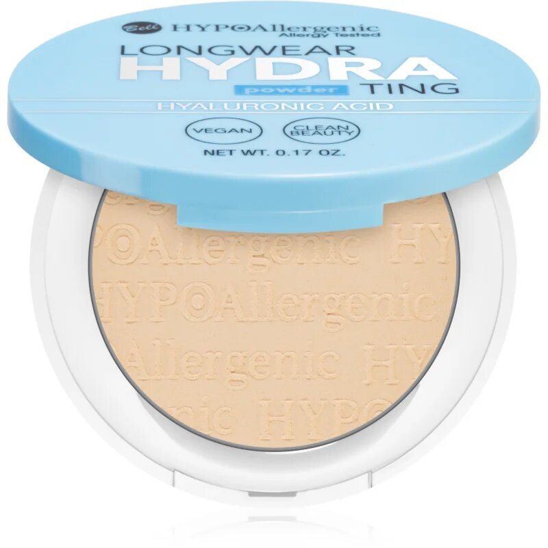 Bell Hypoallergenic Hydrating компактна пудра с хиалуронова киселина цвят 01 Nude 5 гр.