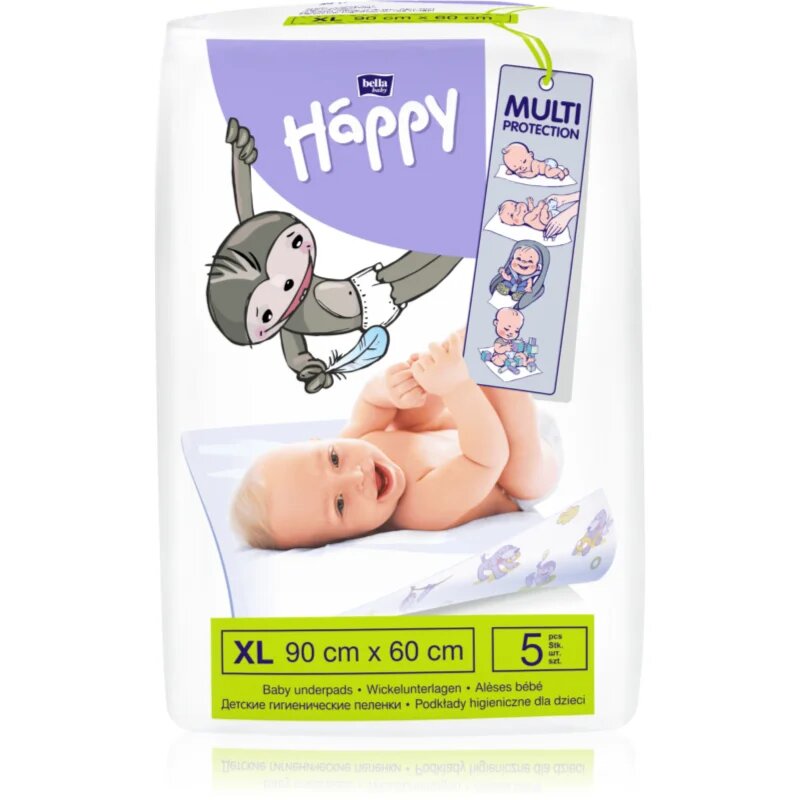 BELLA Baby Happy Baby Underpads еднократни подложки за смяна на пелените 90x60 cm 5 бр.