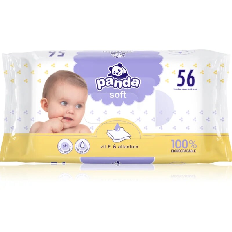 BELLA Baby Happy Panda мокри почистващи кърпички за деца 56 бр.